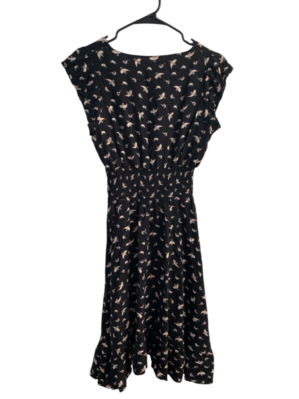 American Rag Bird Print Dress Black High Low Hem Boho Indie Festival Medium - Picture 2 of 2